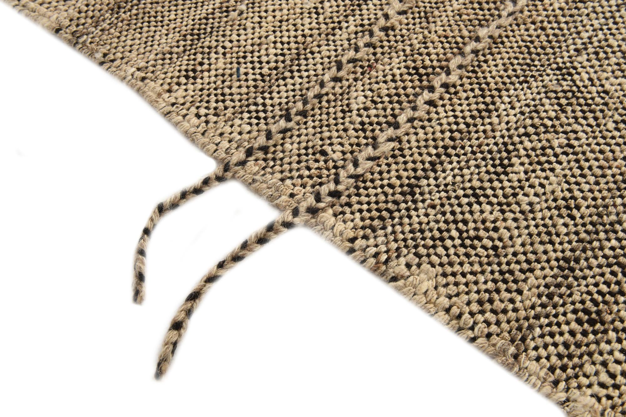 6' 10 x 9' 8 Hand Knotted Moroccan Wool Rug