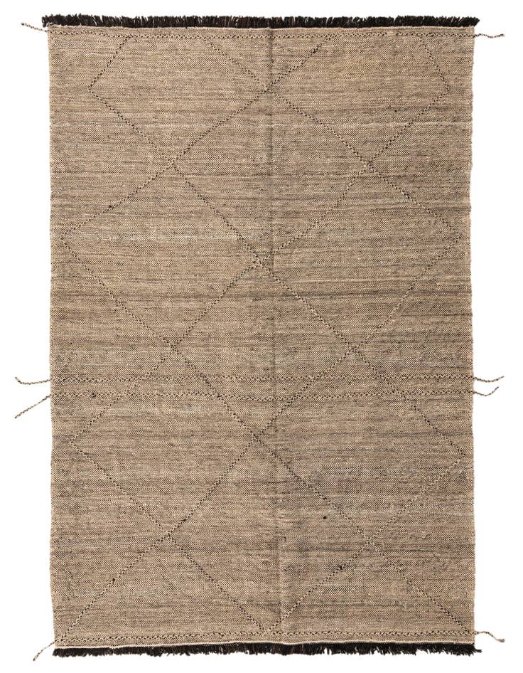 Detail image of 6' 10 x 9' 8 Hand Knotted Moroccan Wool Rug