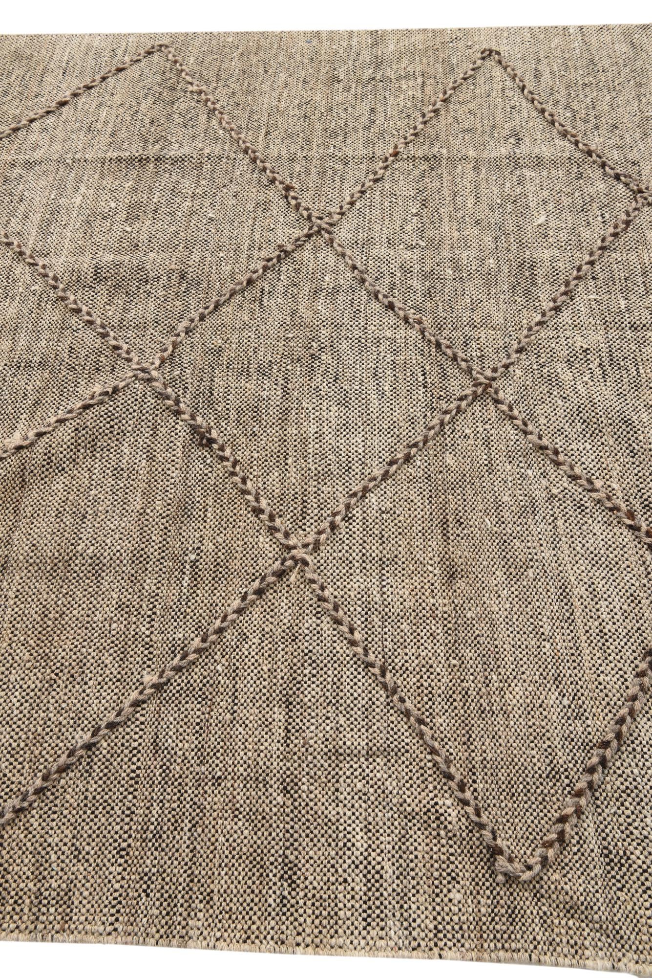 5' 9 x 8' Hand Knotted Moroccan Wool Rug