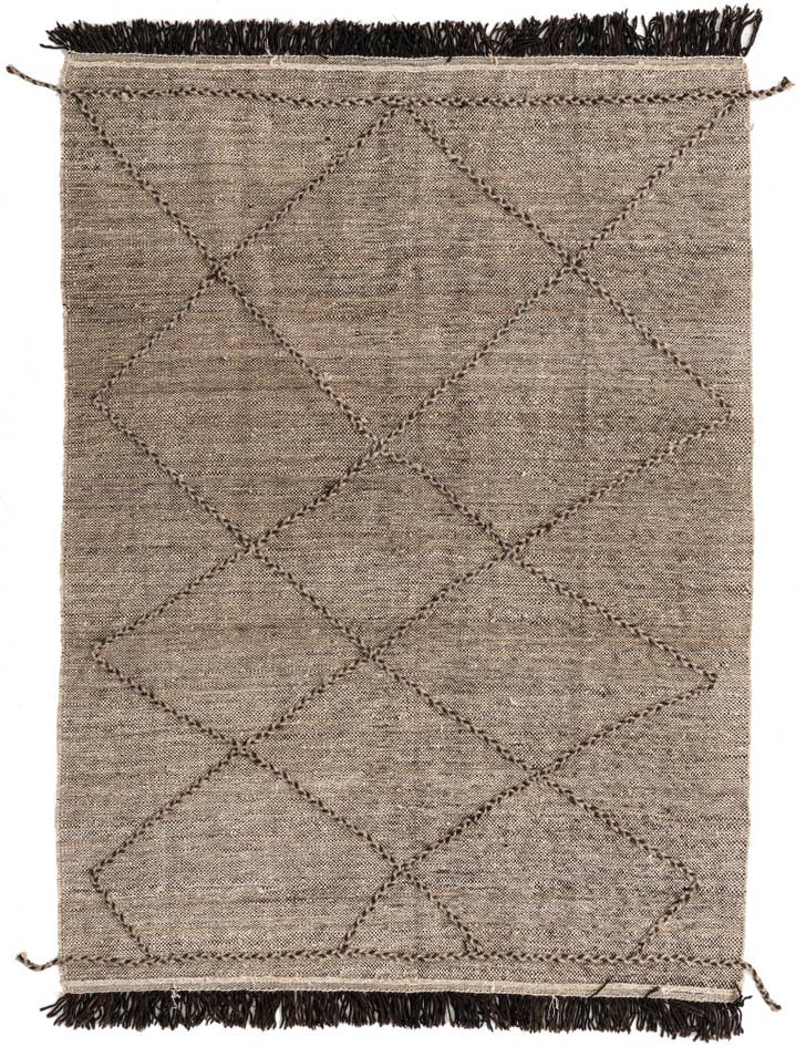 Detail image of 5' 9 x 8' Hand Knotted Moroccan Wool Rug