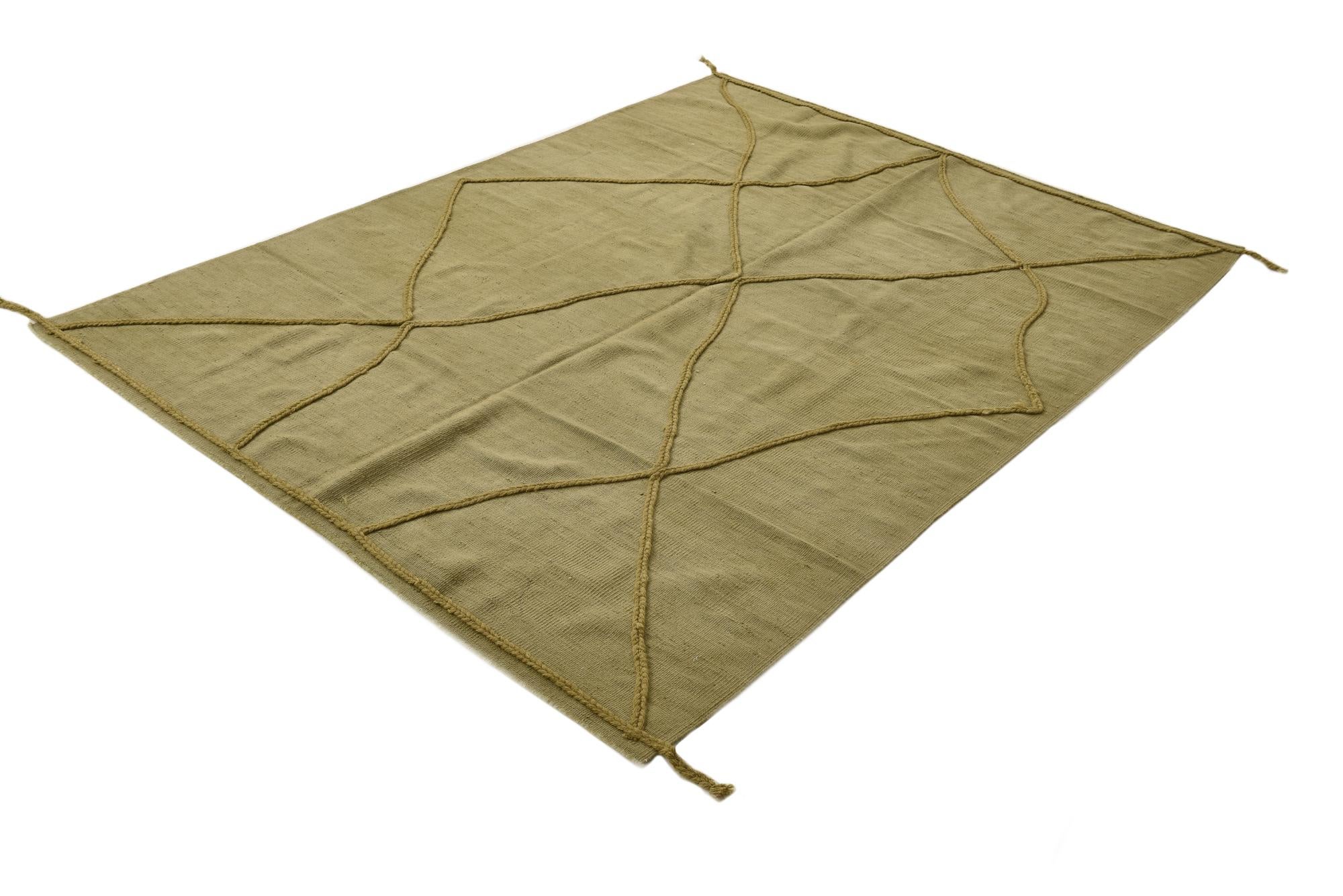 5' 10 x 7' 6 Hand Knotted Moroccan Wool Rug