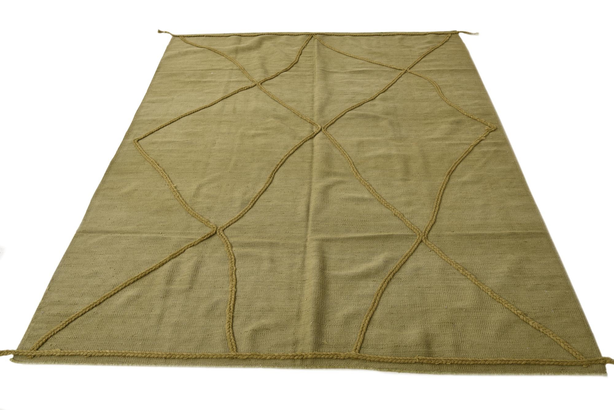 5' 10 x 7' 6 Hand Knotted Moroccan Wool Rug