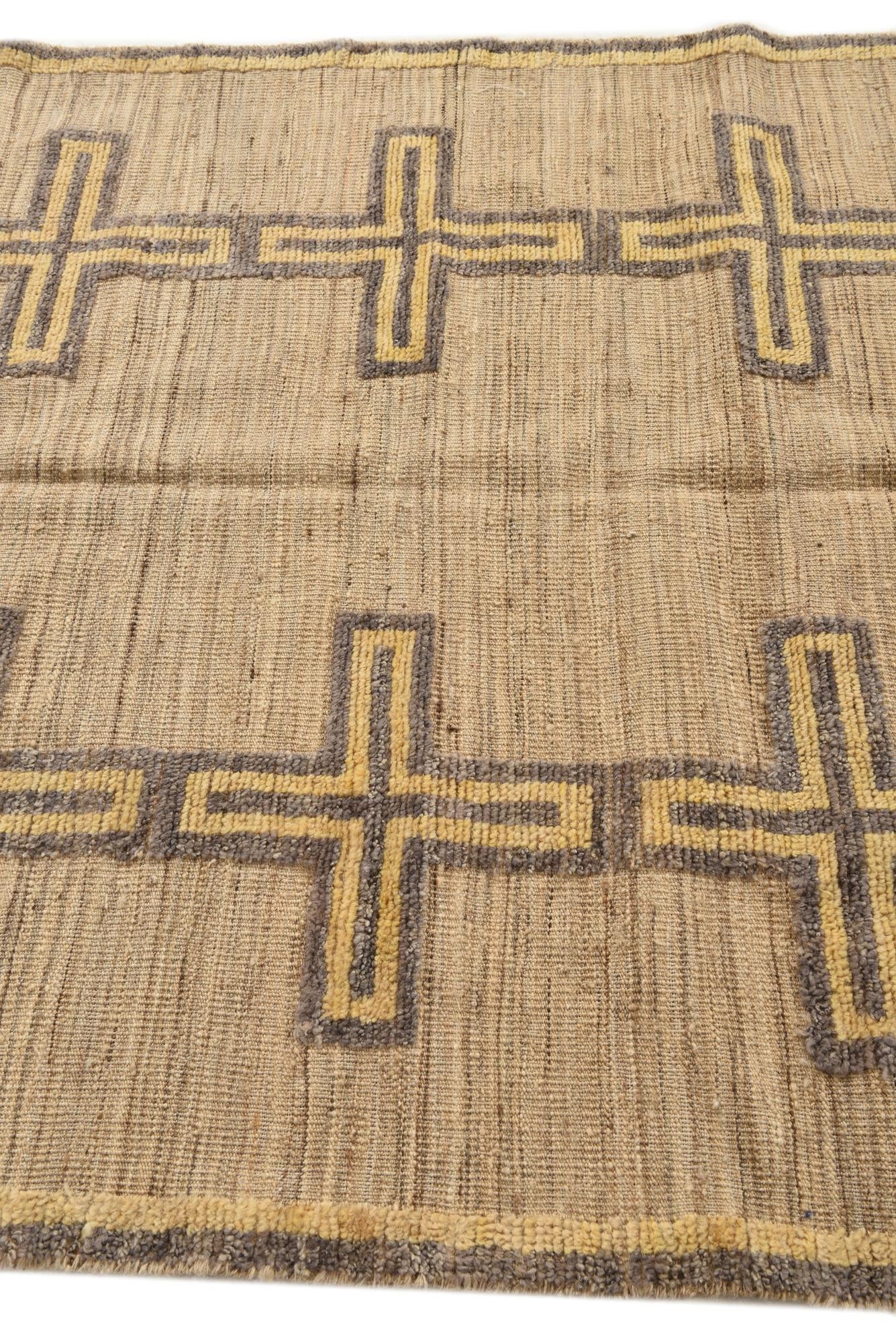 4' 10 x 7' 4 Hand Knotted Moroccan Wool Rug