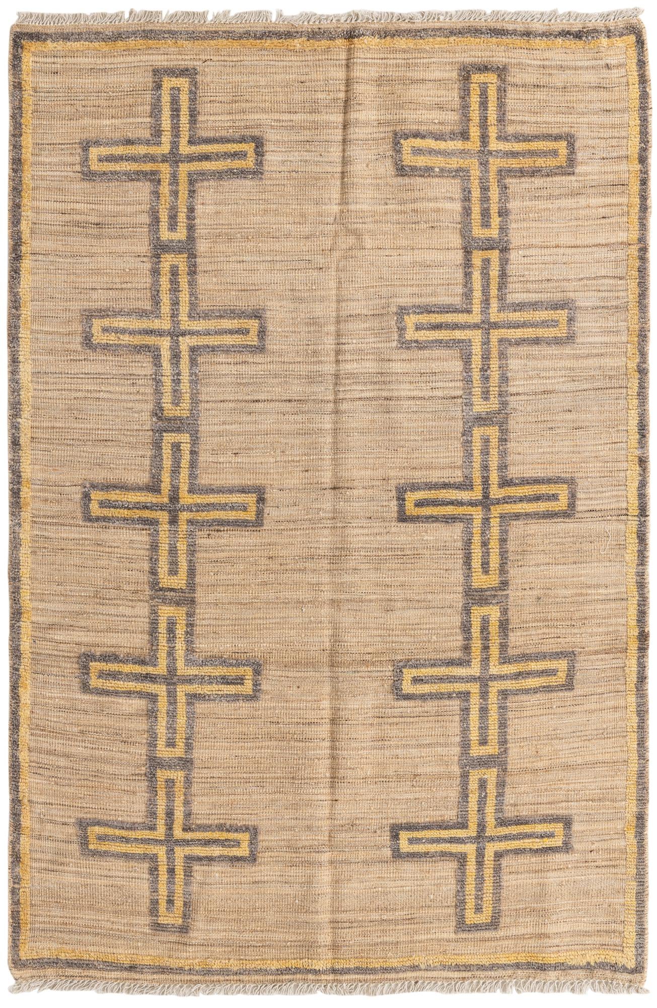 4' 10 x 7' 4 Hand Knotted Moroccan Wool Rug
