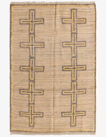 4' 10 x 7' 4 Hand Knotted Moroccan Wool Rug