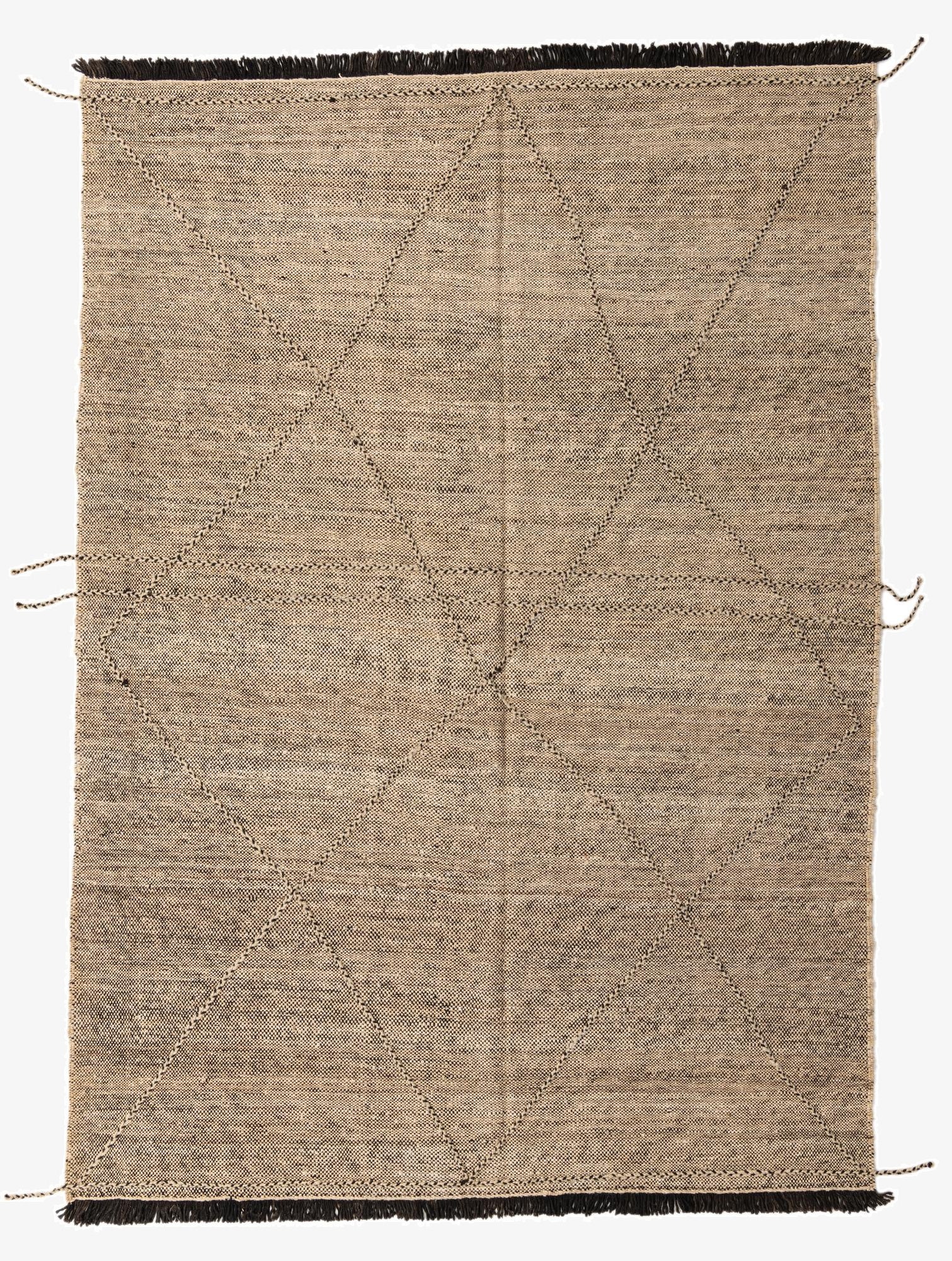 7' x 9' 8  Hand Knotted Moroccan Wool Rug