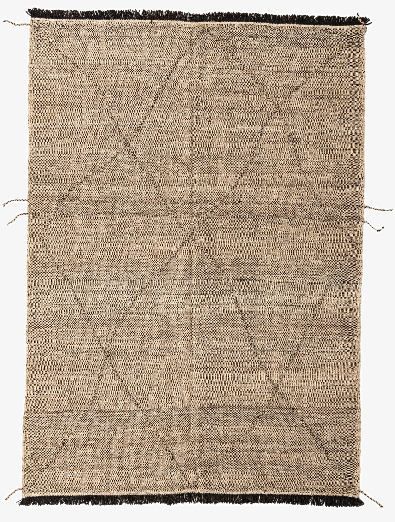 6' 10 x 9' 7  Hand Knotted Moroccan Wool Rug