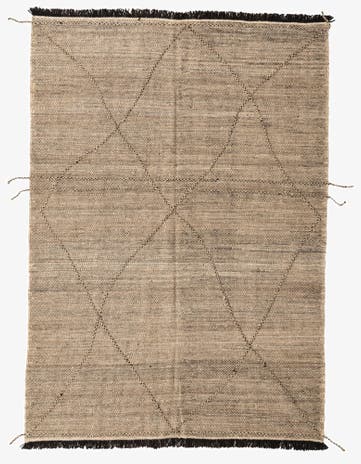 6' 10 x 9' 7 Hand Knotted Moroccan Wool Rug