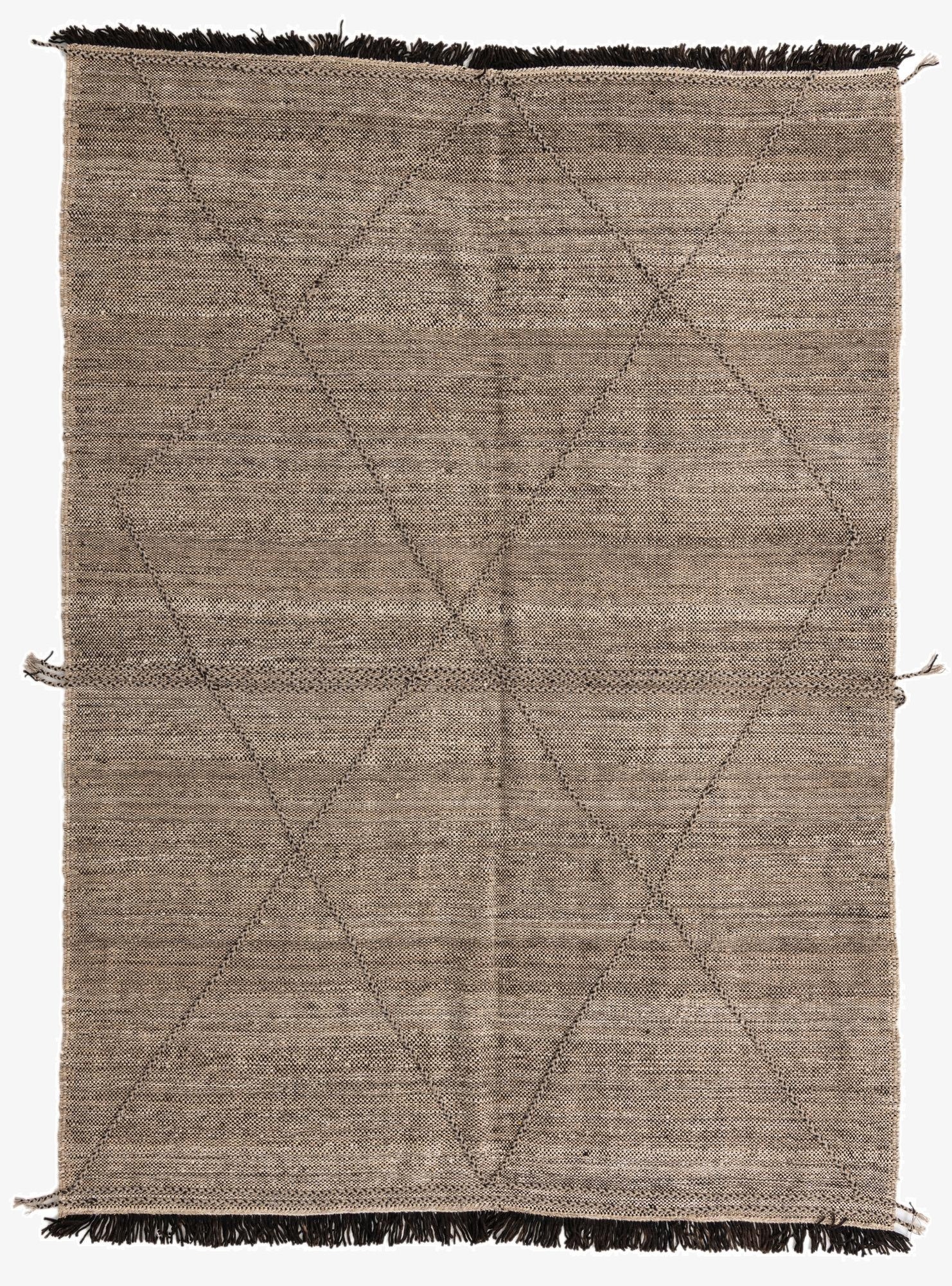 7' x 9' 7  Hand Knotted Moroccan Wool Rug