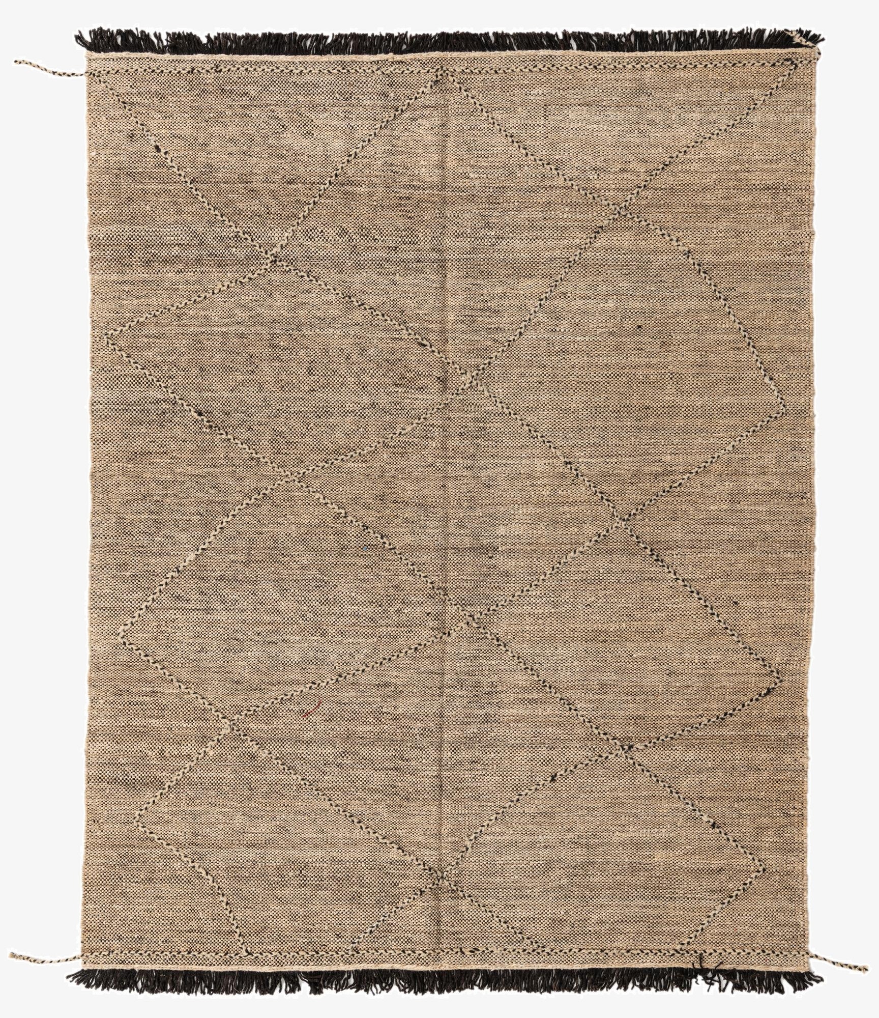 6' 1 x 7' 8  Hand Knotted Moroccan Wool Rug