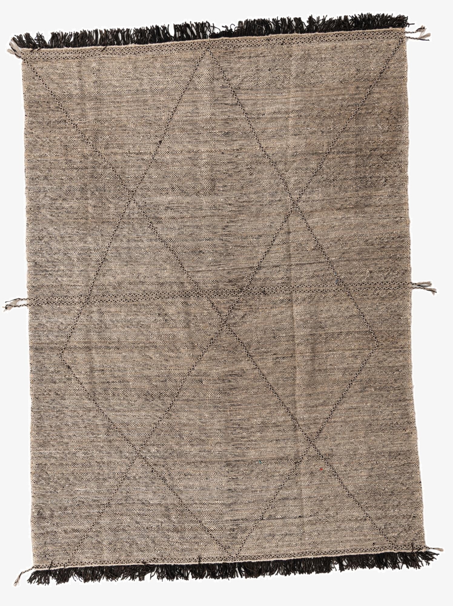 7' x 9' 9  Hand Knotted Moroccan Wool Rug