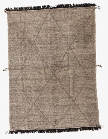 7' x 9' 9 Hand Knotted Moroccan Wool Rug