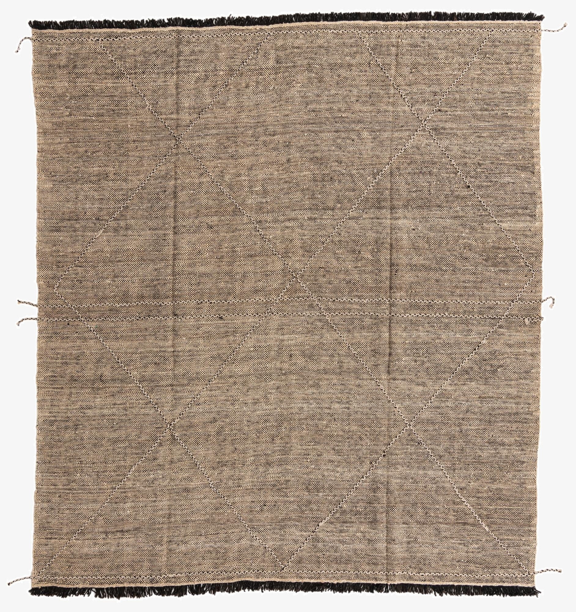 8' 8 x 9' 6  Hand Knotted Moroccan Wool Rug