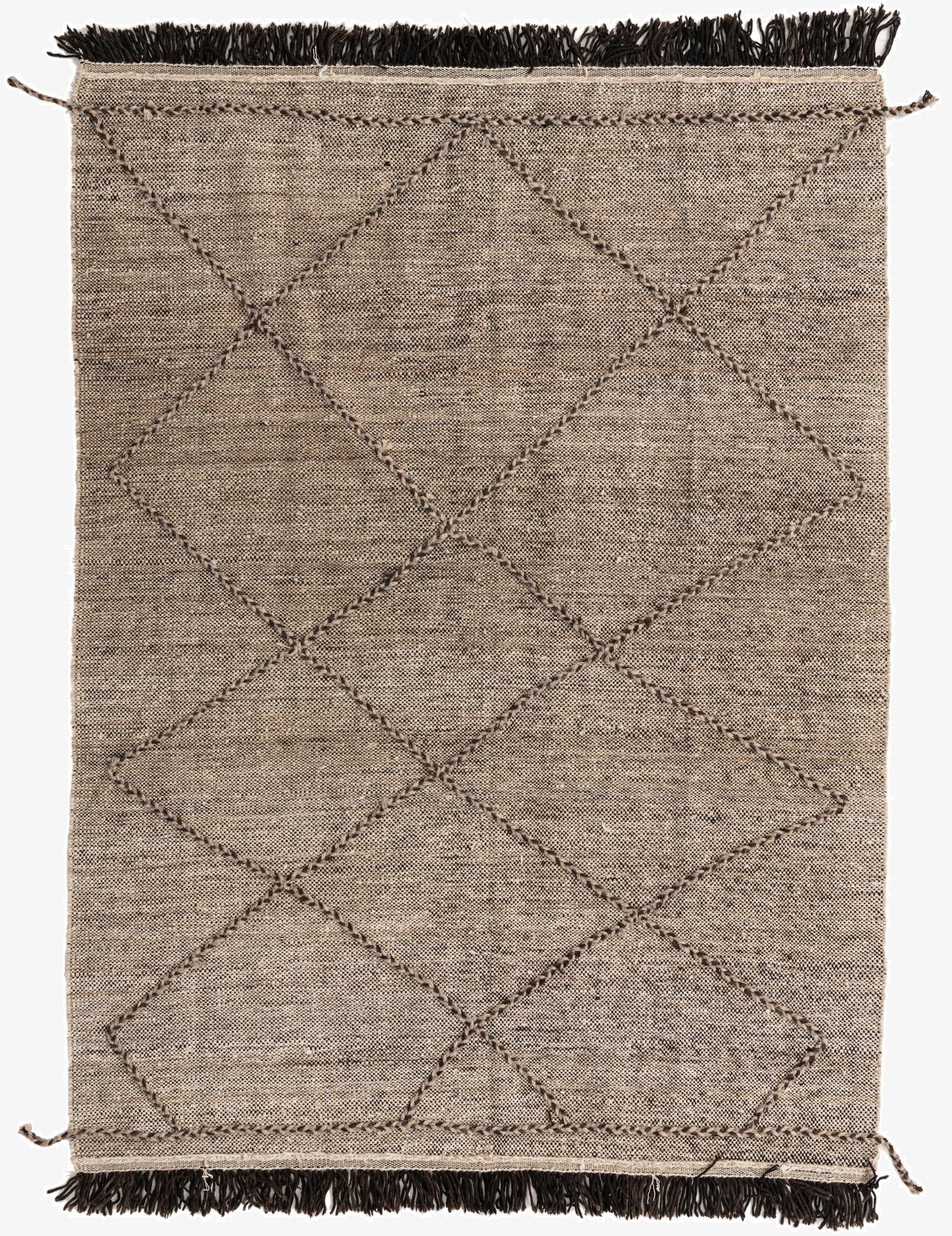 5' 9 x 8'  Hand Knotted Moroccan Wool Rug