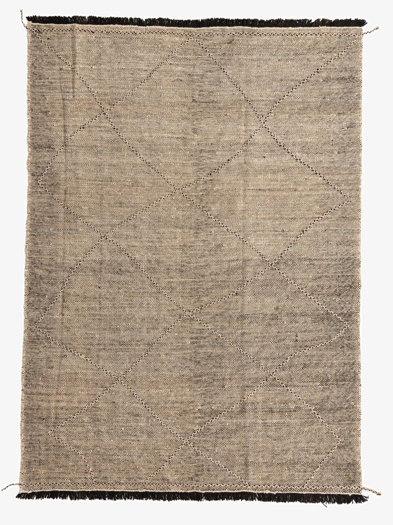 7' x 9' 6  Hand Knotted Moroccan Wool Rug