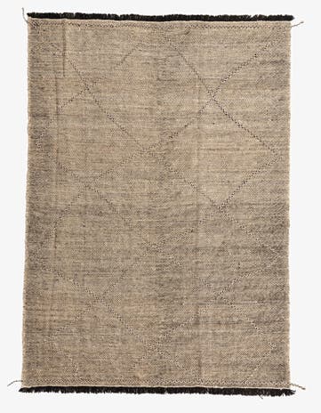 7' x 9' 6 Hand Knotted Moroccan Wool Rug