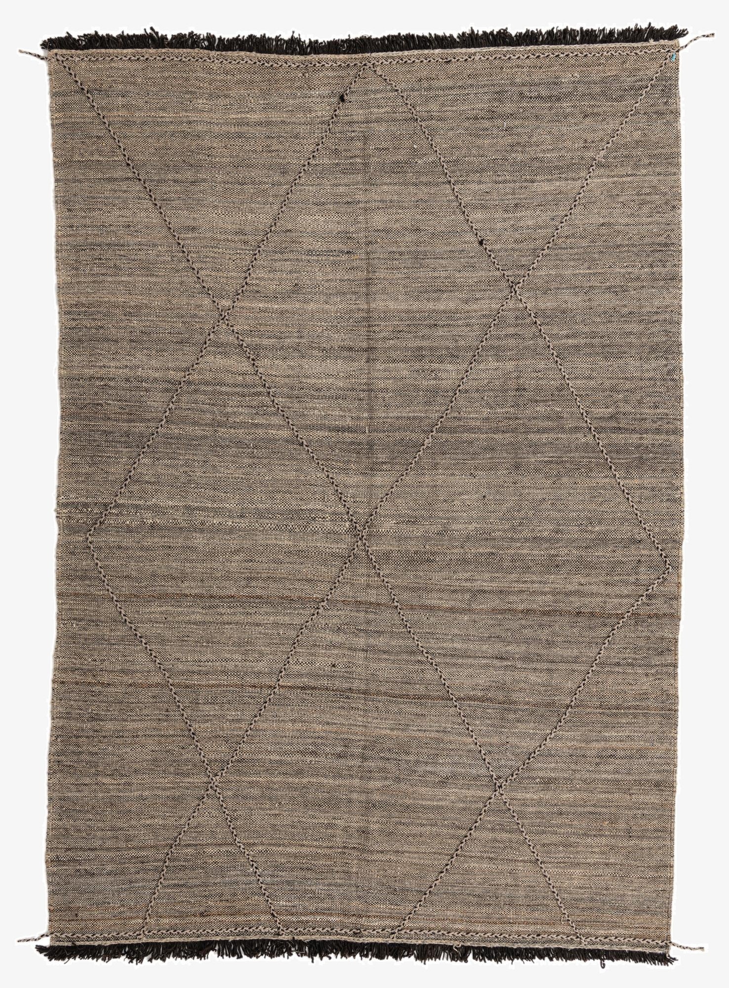 7' x 9' 9  Hand Knotted Moroccan Wool Rug