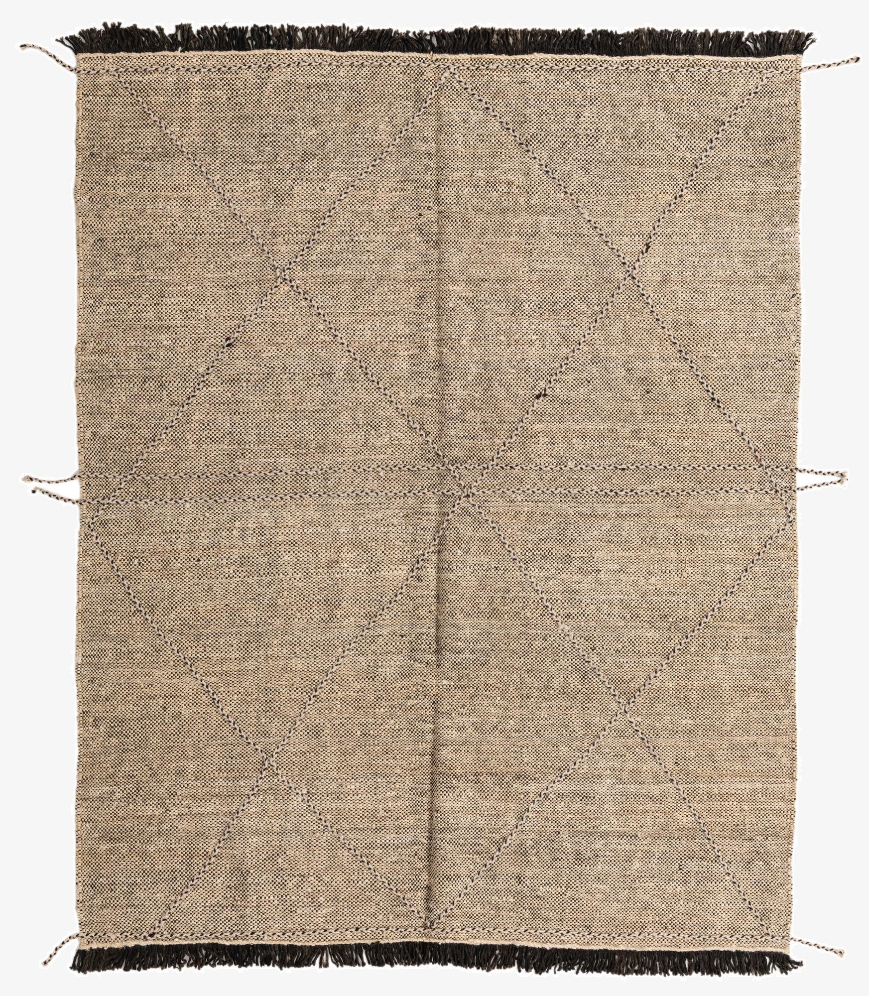 6' x 7' 5  Hand Knotted Moroccan Wool Rug