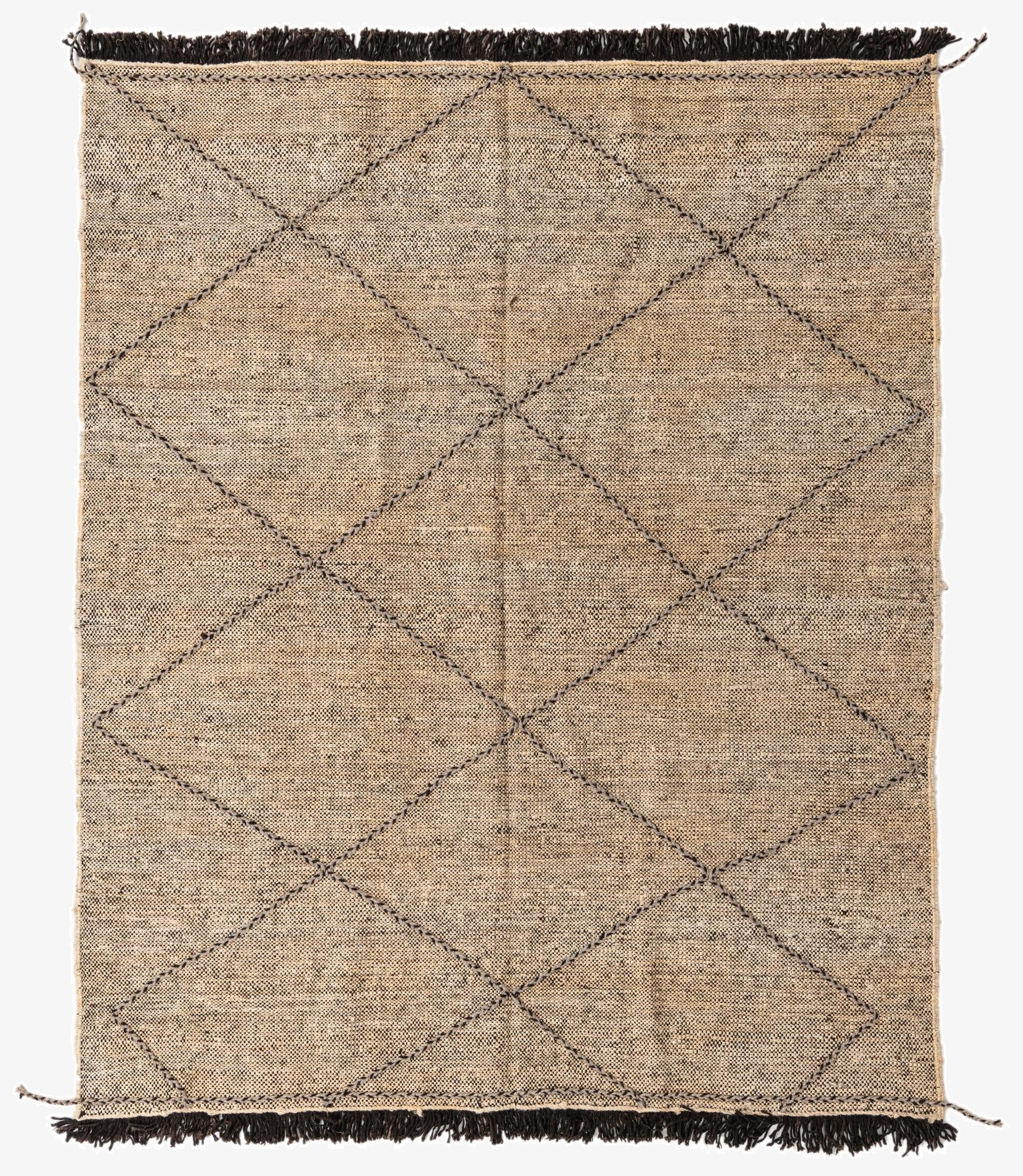 6' 1 x 7' 8  Hand Knotted Moroccan Wool Rug