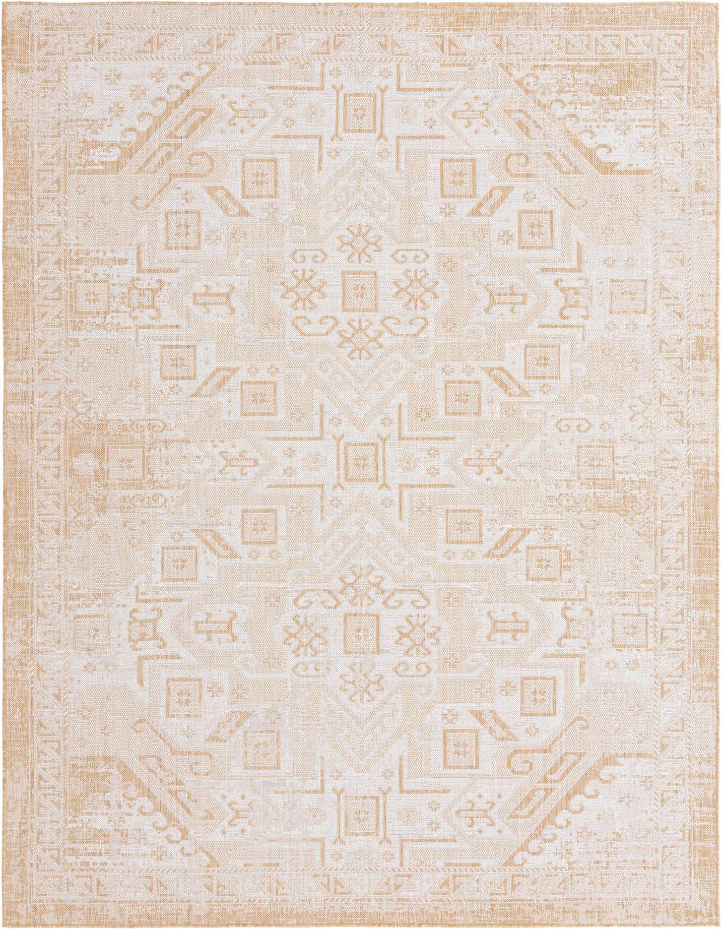 7' 10 x 11' Easy-Clean Aztec Indoor / Outdoor Rug