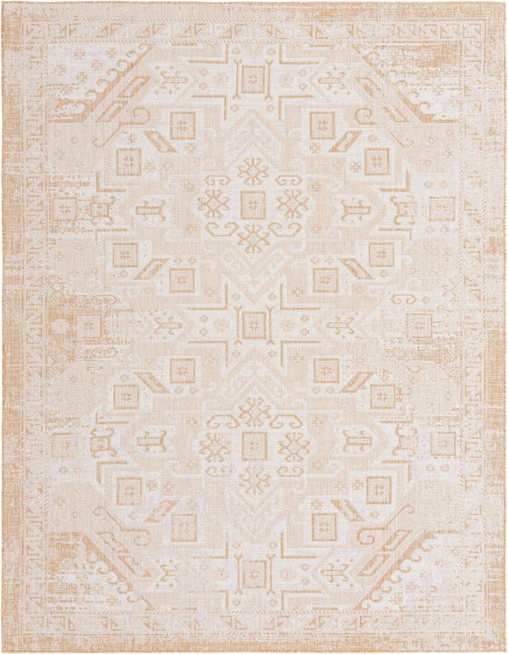 Detail image of 7' 10 x 11' Easy-Clean Aztec Indoor / Outdoor Rug