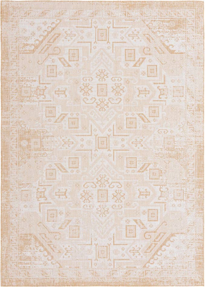 Detail image of 7' 10 x 11' Easy-Clean Aztec Indoor / Outdoor Rug