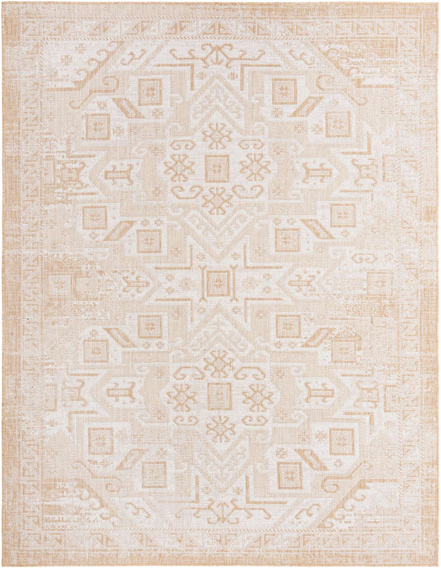 7' x 10' Easy-Clean Aztec Indoor / Outdoor Rug