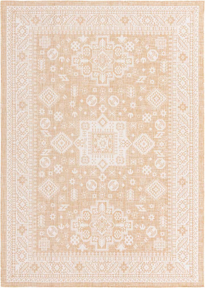 7' 10 x 11' Easy-Clean Aztec Indoor / Outdoor Rug