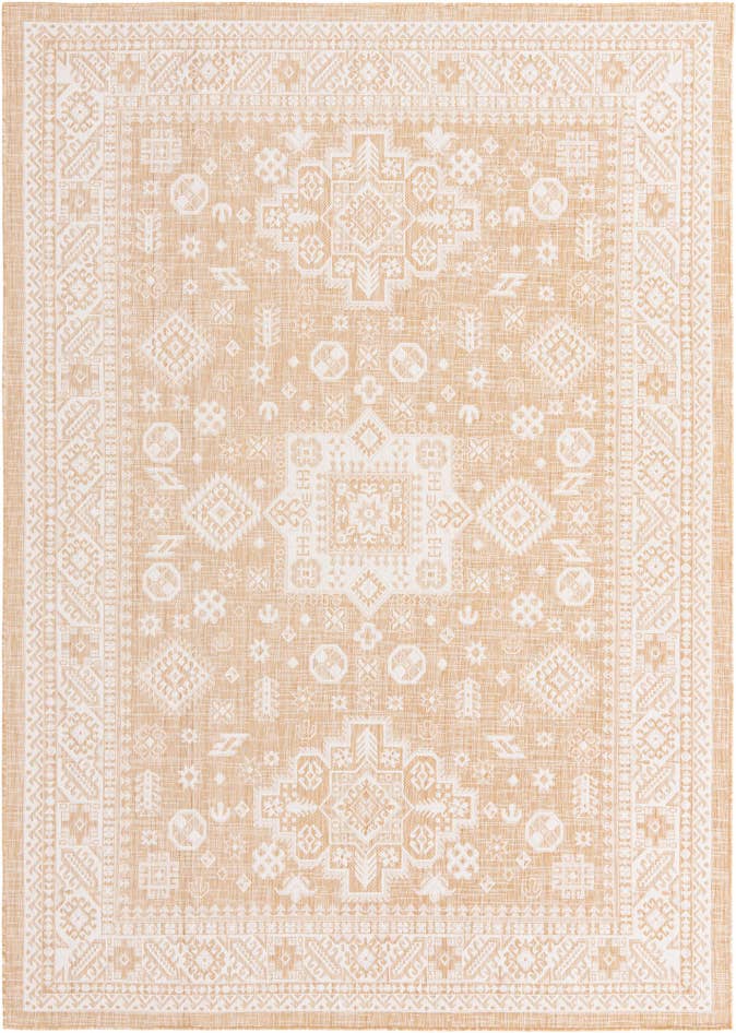 Detail image of 7' 10 x 11' Easy-Clean Aztec Indoor / Outdoor Rug