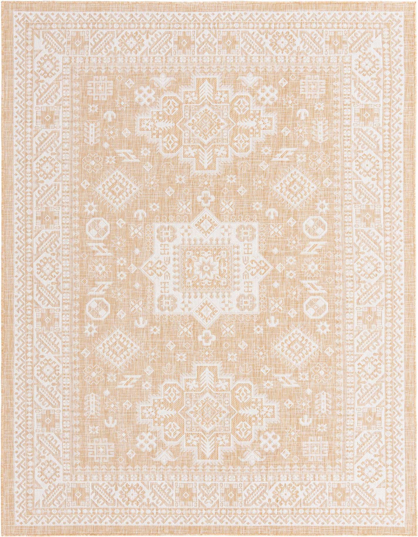 7' x 10' Easy-Clean Aztec Indoor / Outdoor Rug