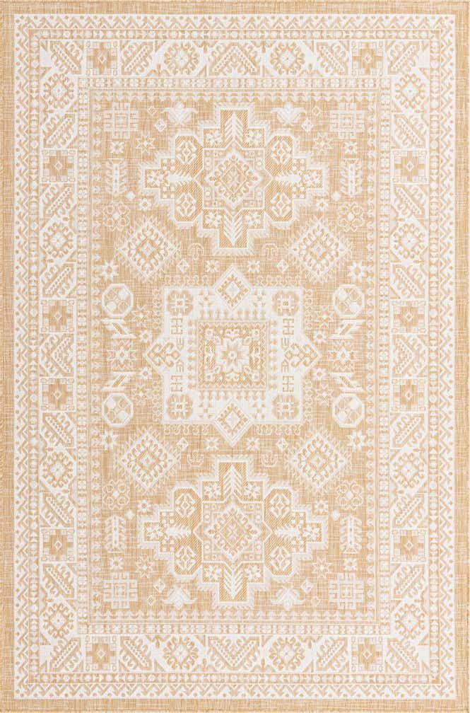 6' x 9' Easy-Clean Aztec Indoor / Outdoor Rug