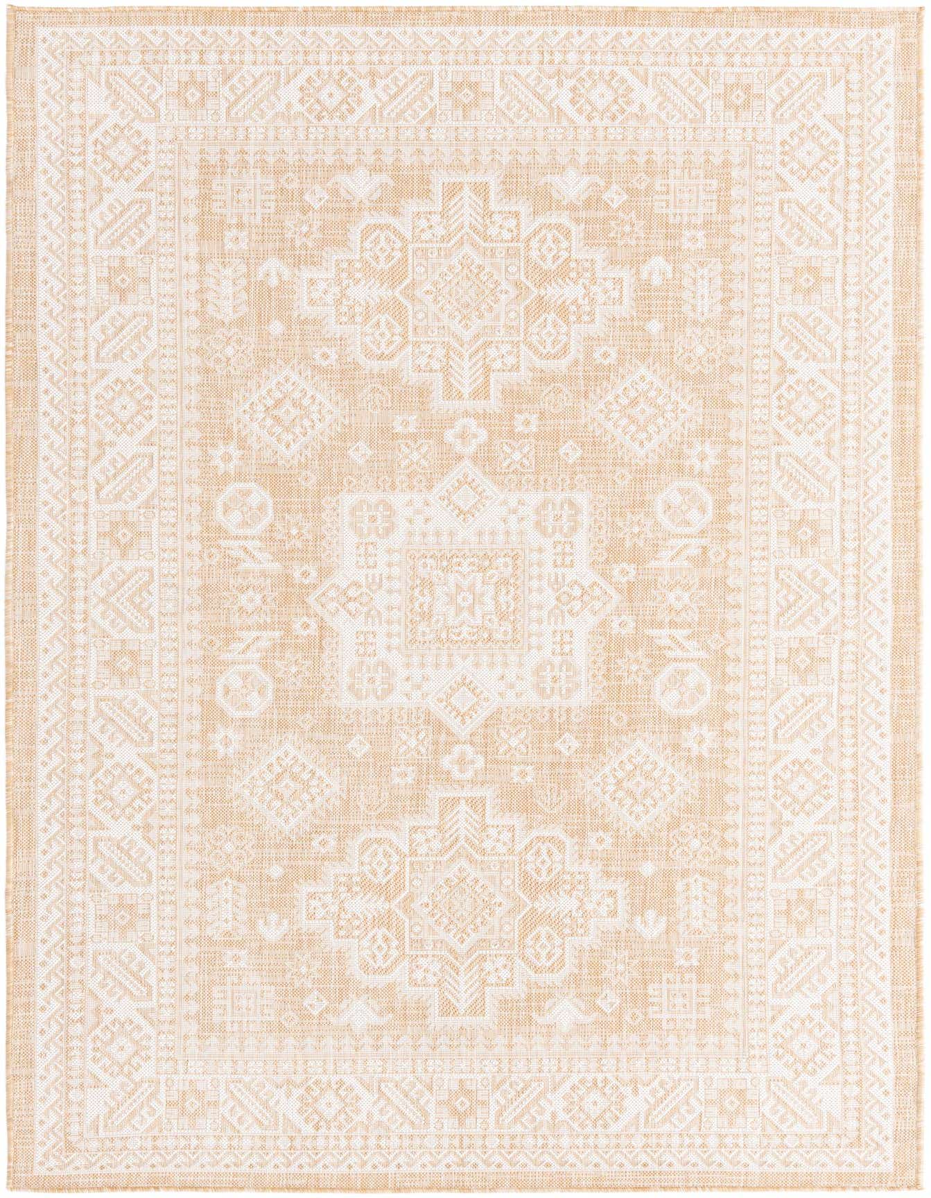 5' 3 x 8' Easy-Clean Aztec Indoor / Outdoor Rug