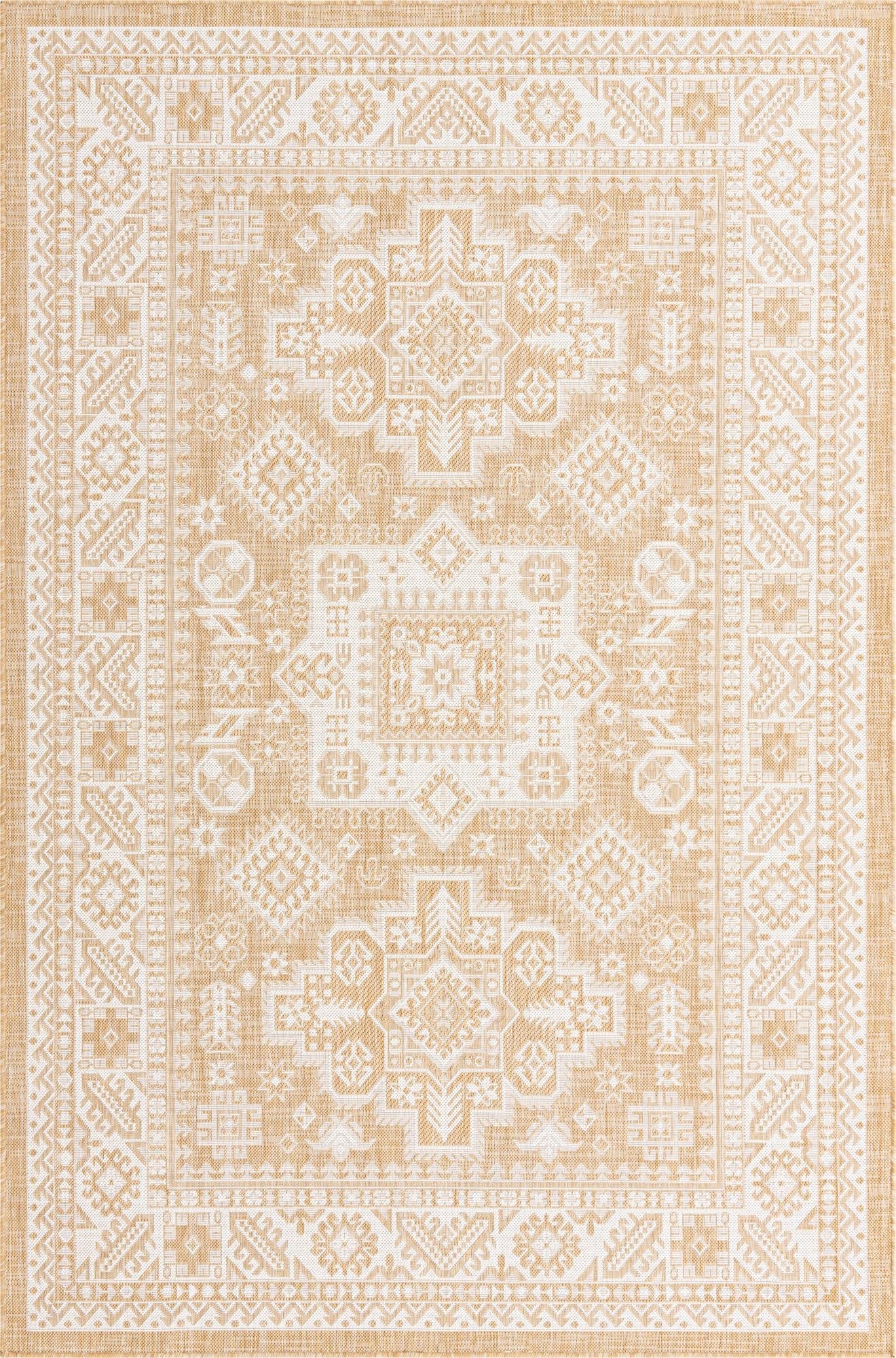 6' x 9'  Washable Aztec Indoor / Outdoor Rug