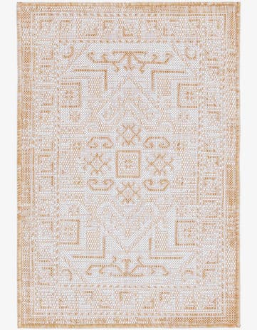 Natural Easy-Clean Aztec Indoor / Outdoor Rug