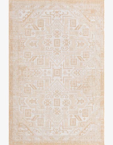 Natural Easy-Clean Aztec Indoor / Outdoor Rug