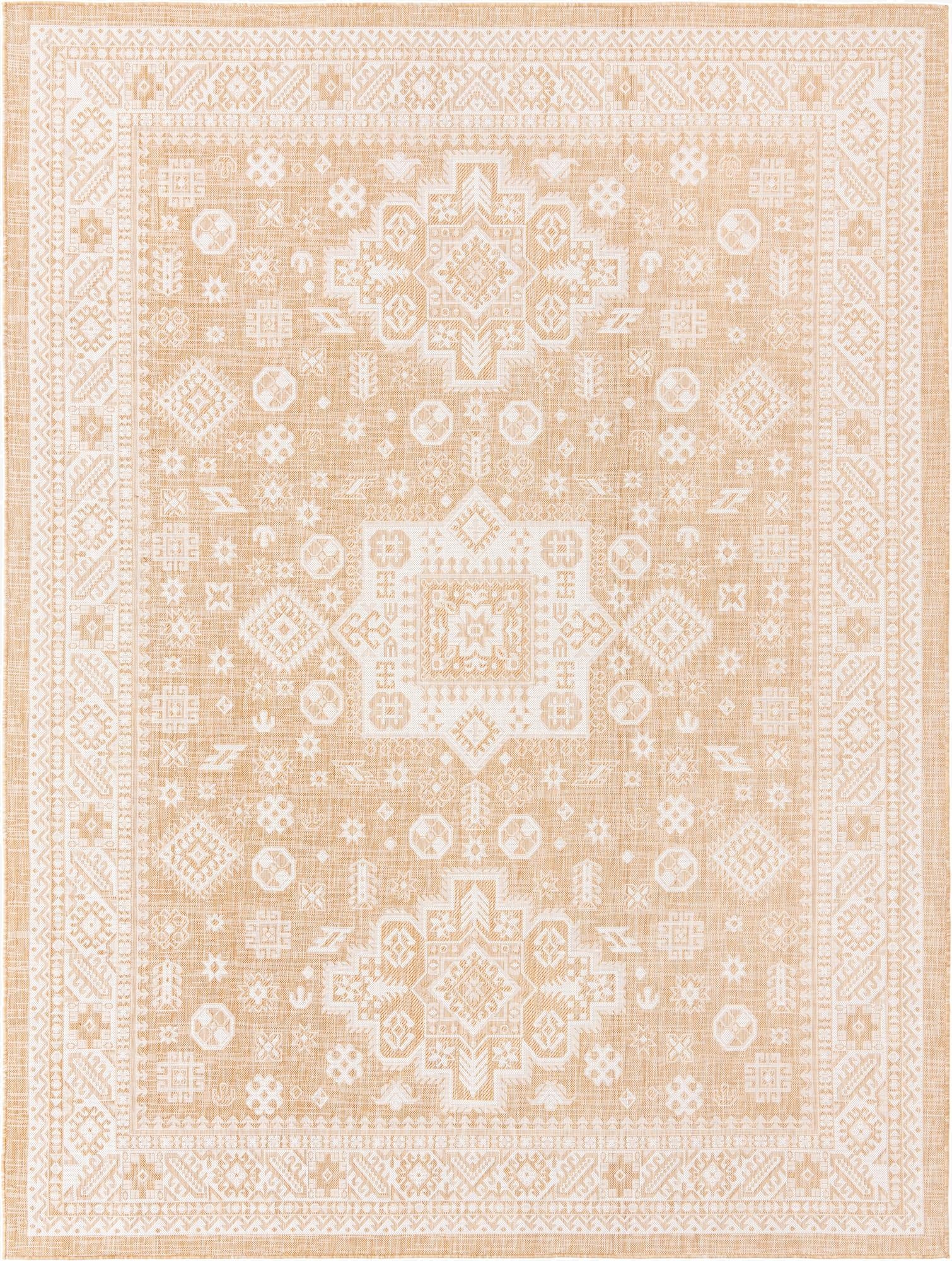 9' x 12'  Washable Aztec Indoor / Outdoor Rug