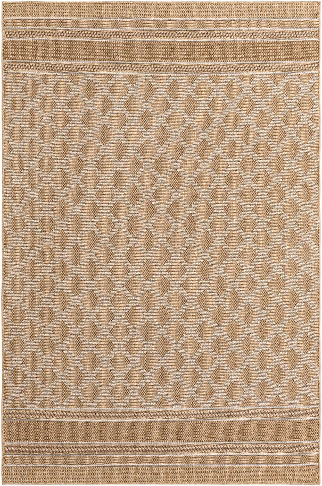 6' 1 x 9' Easy-Clean Lattice Indoor / Outdoor Rug