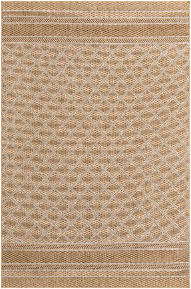 6' 1 x 9' Easy-Clean Lattice Indoor / Outdoor Rug