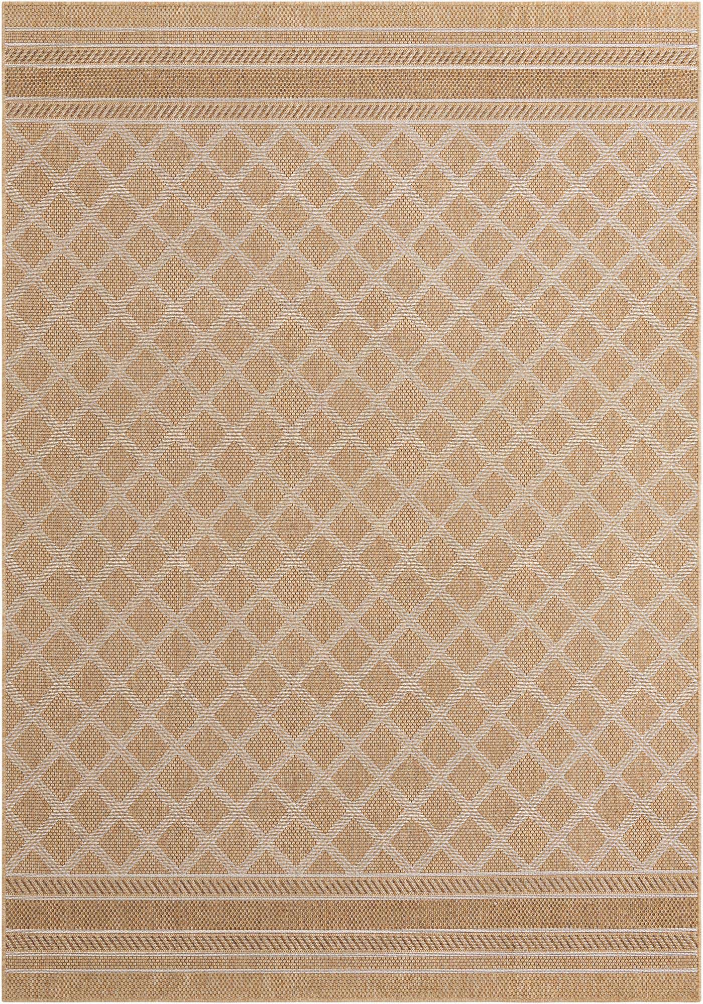 7' 1 x 10' Easy-Clean Lattice Indoor / Outdoor Rug