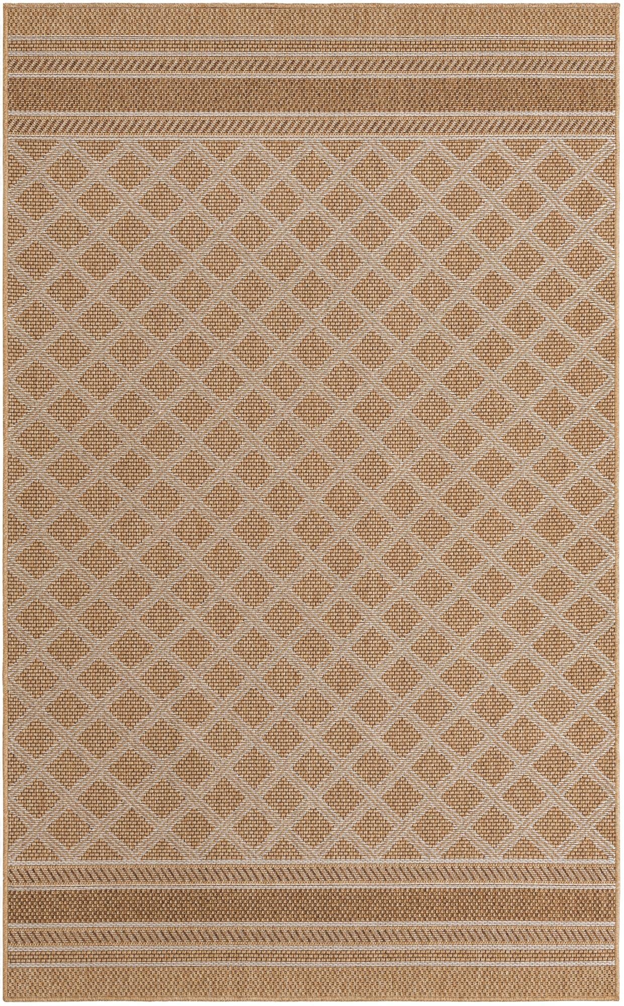 5' 1 x 8' Washable Lattice Indoor / Outdoor Rug