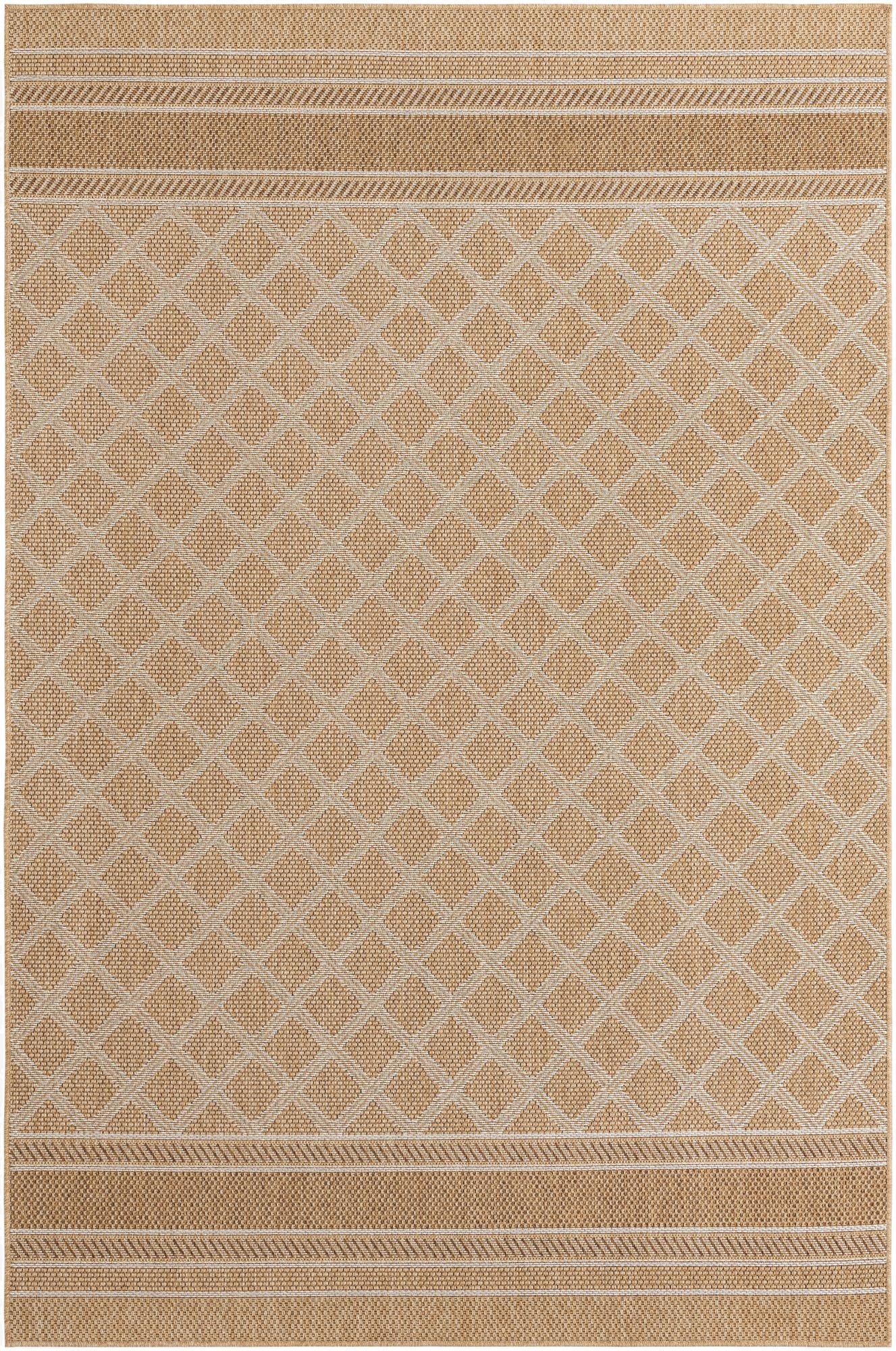 6' 1 x 9' Washable Lattice Indoor / Outdoor Rug