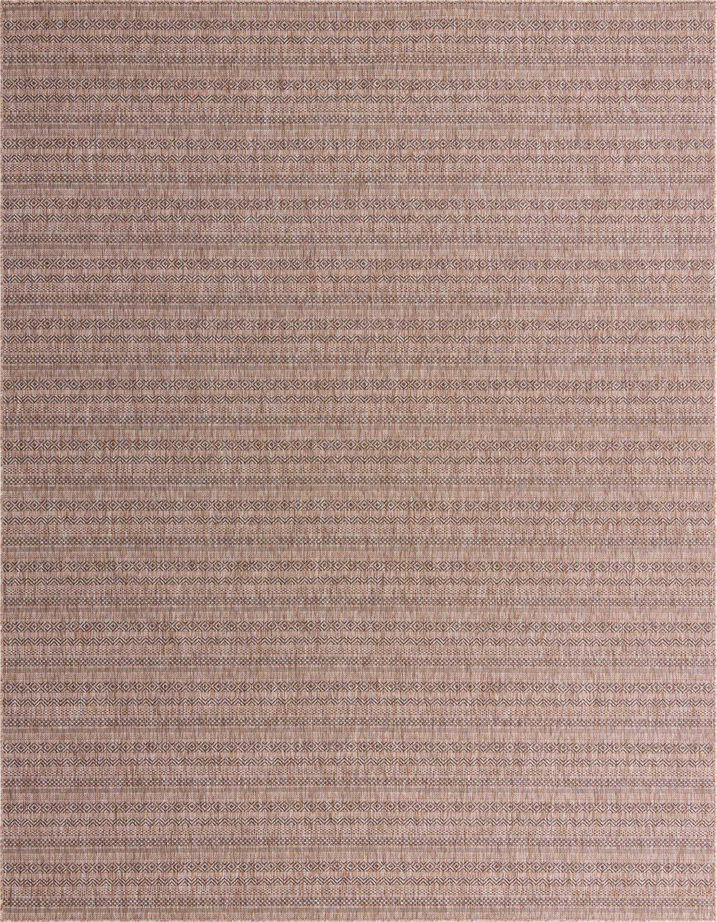 10' x 14' Easy-Clean Striped Indoor / Outdoor Rug