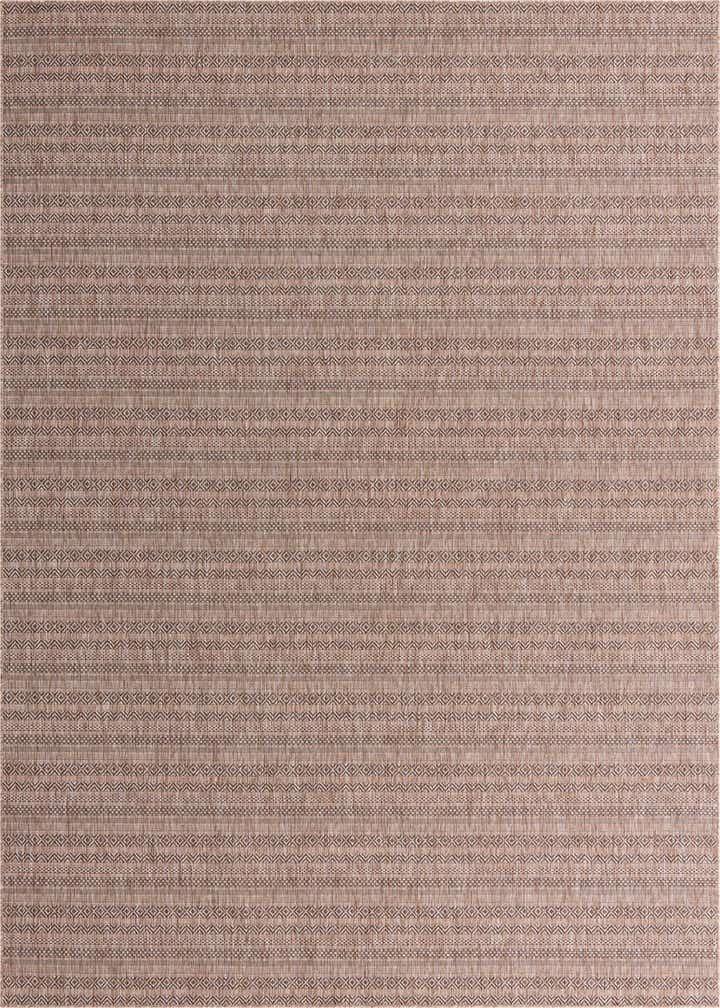 10' x 13' Easy-Clean Striped Indoor / Outdoor Rug