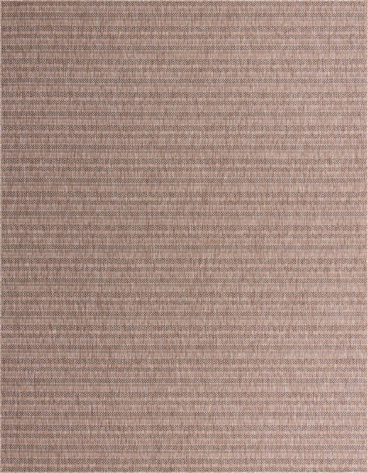 10' x 13' Easy-Clean Striped Indoor / Outdoor Rug