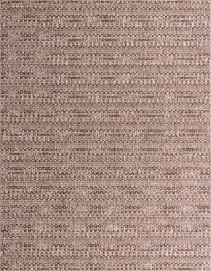 Detail image of 10' x 13' Easy-Clean Striped Indoor / Outdoor Rug