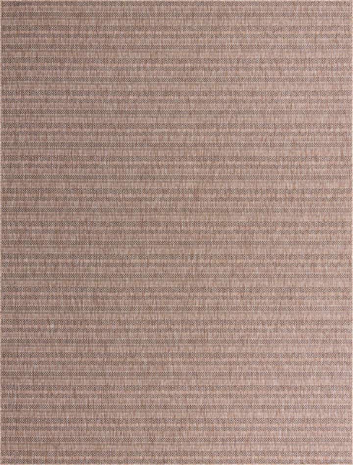10' x 13' Easy-Clean Striped Indoor / Outdoor Rug