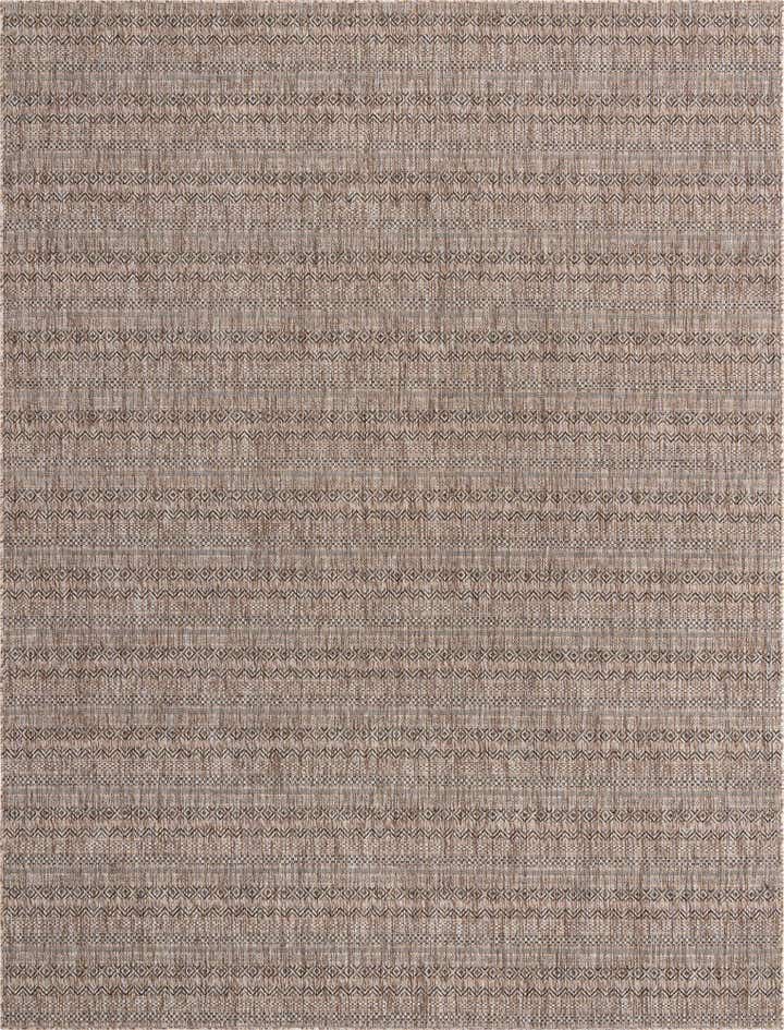 9' x 12' Easy-Clean Striped Indoor / Outdoor Rug