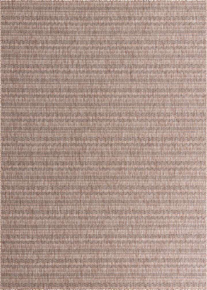 7' 10 x 11' Easy-Clean Striped Indoor / Outdoor Rug