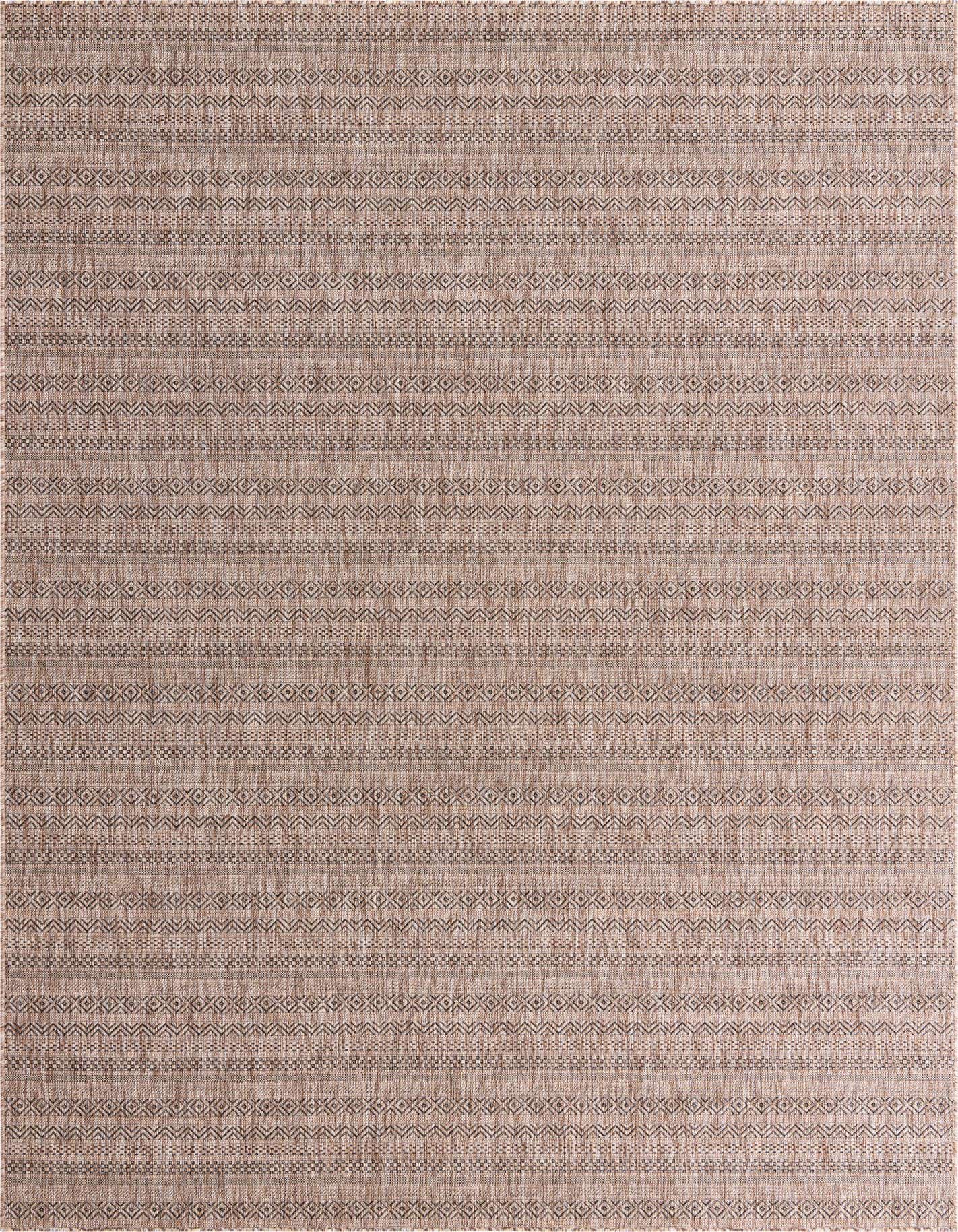 7' 10 x 11' Easy-Clean Striped Indoor / Outdoor Rug