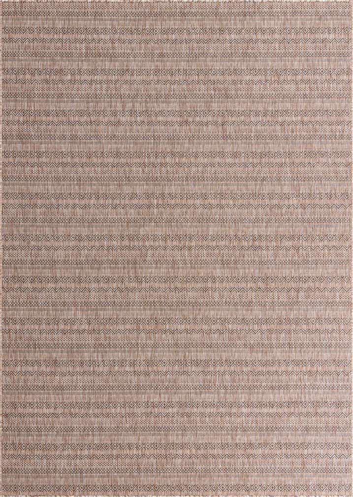 7' 10 x 11' Easy-Clean Striped Indoor / Outdoor Rug